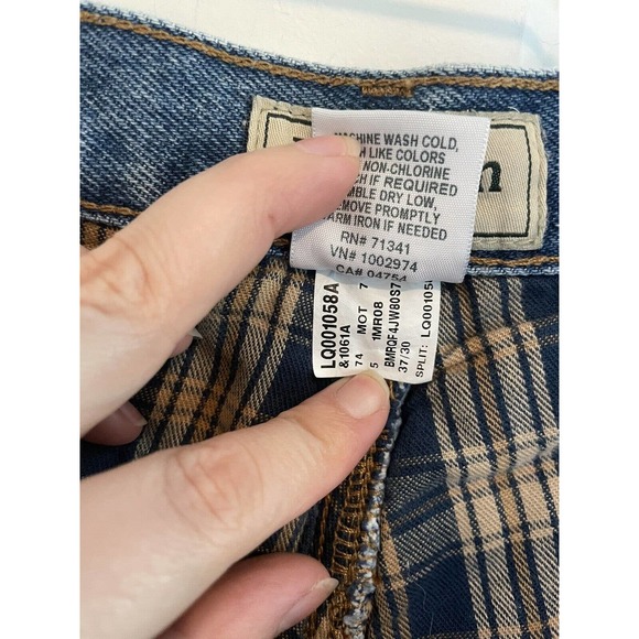 LL Bean Jeans Mens 37x30 Blue Denim Relaxed Fit Flannel Lined Medium Wash Pants - Picture 11 of 11